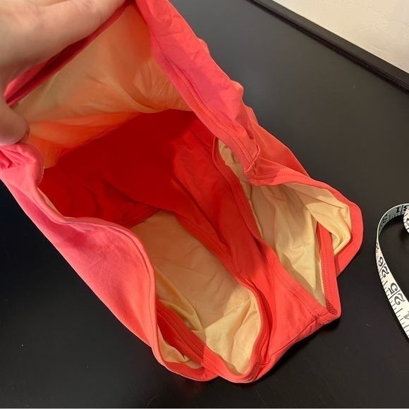 Coco Rave body contouring one piece swimsuit, orange, full coverage overskirt M - Picture 7 of 16